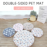 Double-sided Round Dog Bed Mat