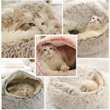 Soft Plush Round Cat Bed